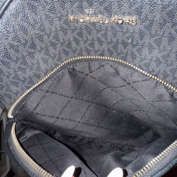 Michael Kors Black Backpack Sleek Design Pebbled Leather - Picture 6 of 6